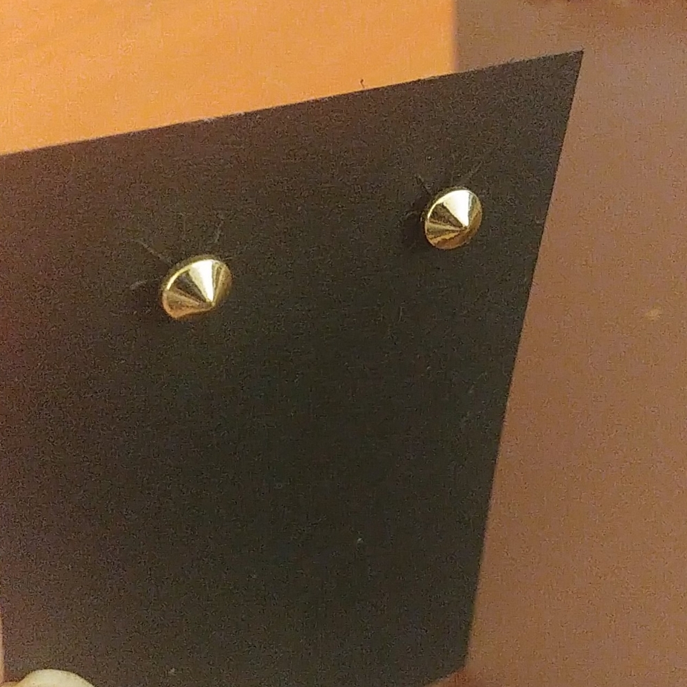 Gold, Spike Earrings